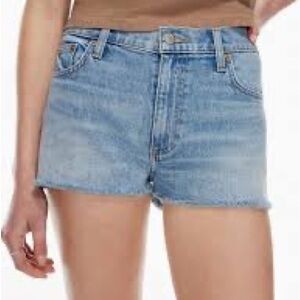 Denim Forum The Romy Slim Shorty Short Size 29 medium light wash